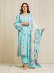 Unstitched Embroidered Lawn Suit - EWU6V1-33023-3P