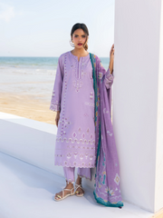 Unstitched Embroidered Cambric Suit - EWU6V2-33451-3P