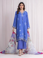 Unstitched Embroidered Silk Suit - EWU6V16-33530-3P