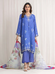 Embroidered Silk Suit - EWU6V16-33530-3P