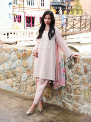 Embroidered Cambric Suit - EWU6V2-33652-3P