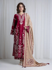Embroidered Khaddar Suit - EWU6V11-34004-3P