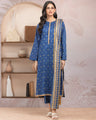 Unstitched Blue Printed Lawn 3 Piece - EWU5A1-35001-3P