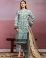 Unstitched Mist Green Printed Lawn 3 Piece - EWU5A1-35071-3P