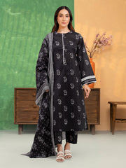 Unstitched Black Printed Lawn 3 Piece - EWU5A1-35317-3P