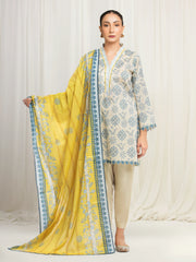 Unstitched Printed Lawn Suit - EWU6A1-36534-3P