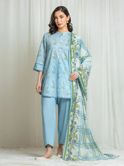 Unstitched Printed Lawn Suit - EWU6A1-36551-3P