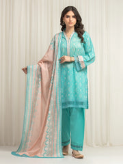 Unstitched Printed Lawn Suit - EWU6A1-36620-3P