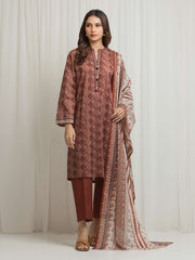 Unstitched Printed Lawn Suit - EWU6A1-36659-3P