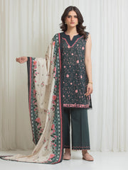 Printed Lawn Suit - EWU6A1-36707-3P
