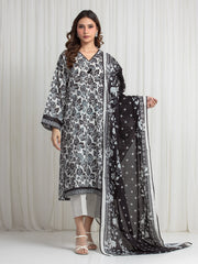 Unstitched Printed Lawn 3 Piece - EWU6A1-36709-3P