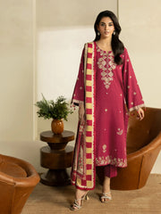 Pret 3Pc Embroidered Khaddar Suit - EWTKED5-84012-3P