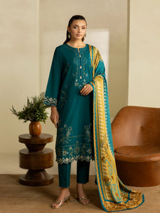 Pret 3Pc Embroidered Khaddar Suit - EWTKED5-84018-3P