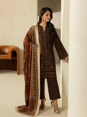 Pret 3Pc Embroidered Khaddar Suit - EWTKED5-84019-3P