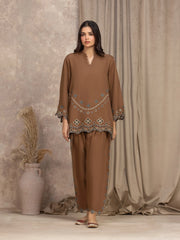Embroidered Viscose Co-Ord Set - EWTKED5-84061ST
