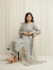 Pret Embroidered Chanderi Suit - EWTKED5-84107-3P