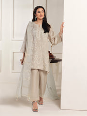 Pret 3Pc Embroidered Karandi Suit - EWTKED6-86076-3P