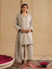Pret Embroidered Jacquard Suit - EWTKED6-86135-3P