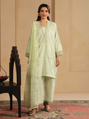 Pret Embroidered Jacquard Suit - EWTKED6-86136-3P