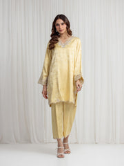 Embroidered Satin Silk Co-Ord Set - EWTKED6-86158ST