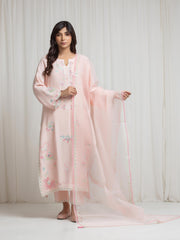Embroidered Viscose Suit - EWTKED6-86215-3P
