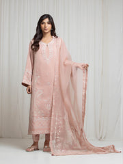 Embroidered Satin Suit - EWTKED6-86244-3P