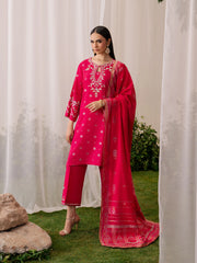 Embroidered Jacquard Suit - EWTKED6-86276-3P