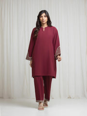 Embroidered Viscose Co-Ord Set - EWTKED6-86383ST