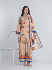 Printed Khaddar Suit - EWTKP6-86537-3P