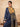 Unstitched Navy Blue Printed Khaddar 3 Piece - EWU24M3-090
