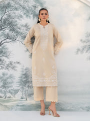 Pret 2Pc Embroidered Cambric Shirt Trouser - EWTKE5-81096ST