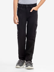 Boy's Black Denim Pant - EBBDP5-054