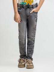Boy's Dark Grey Denim Pant - EBBDP6-009