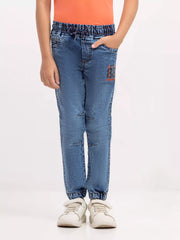 Boy's Mid Blue Denim Pant - EBBDP6-011