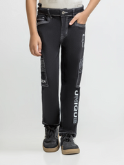 Boy's Black Denim Pant - EBBDP6-015