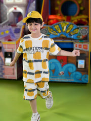 Boy's White Multi Co Ord Set - EBTCS6-009