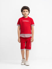 Boy's Red Co Ord Set - EBTCS6-016