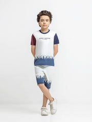 Boy's White Multi Co Ord Set - EBTCS6-027