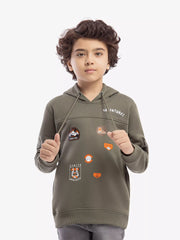 Boy's Dull Olive Hoodie - EBTH5-016