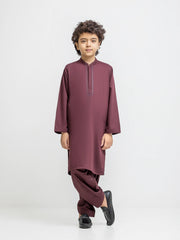 Boy's Deep Maroon Kurta Shalwar - EBTKS5-4062