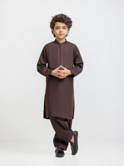 Boy's Chocolate Brown Kurta Shalwar - EBTKS5-4067