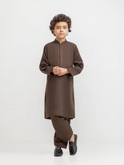 Boy's Dark Olive Kurta Shalwar - EBTKS5-4074