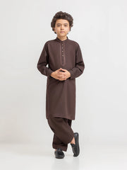 Boy's Brown Kurta Shalwar - EBTKS6-4086