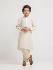 Boy's Cream Kurta Shalwar - EBTKS6-4090