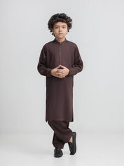 Boy's Brown Kurta Shalwar - EBTKS6-4103