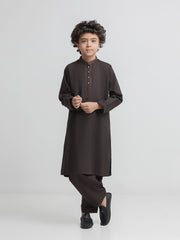 Boy's Brown Kurta Shalwar - EBTKS6-4108