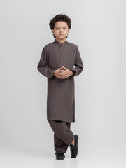 Boy's Coffee Brown Kurta Shalwar - EBTKS6-4117