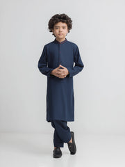 Boy's Navy Blue Kurta Shalwar - EBTKS6-4118