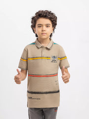 Boy's Dark Beige Polo Shirt - EBTPS6-037