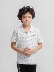 Boy's White Polo Shirt - EBTPS6-041